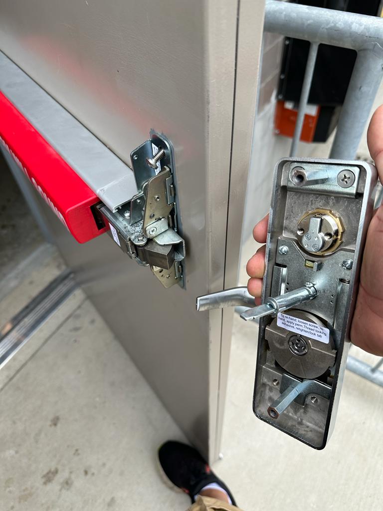 Commercial lock installed and exit devices by Advanced lock and key