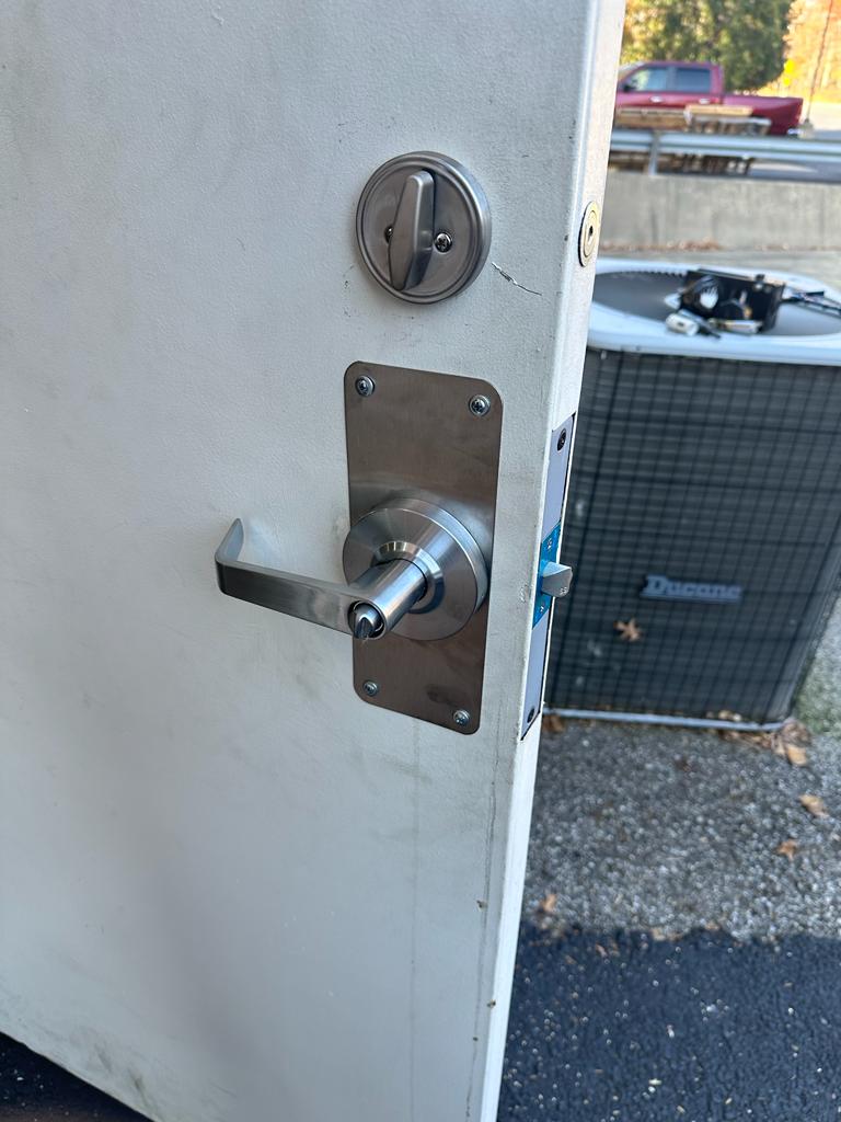New lever handle and cover plate installed in Westlake OH (1)