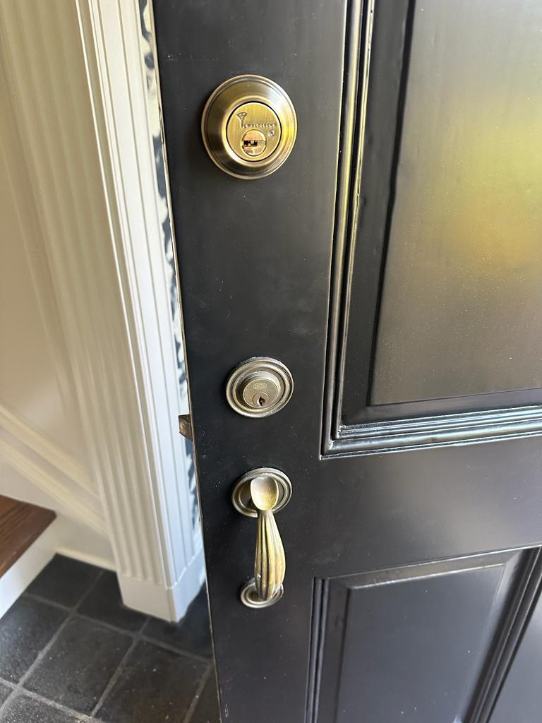 Parma OH Before and after High security deadbolt installed
